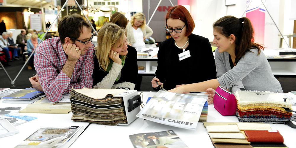PLANwerk in Halle A2: Innenarchitekturstudierende der Fakultät Design an der Hochschule Coburg entwickeln anhand des Wohnungsgrundrisses und individueller Wünsche der Besucher Einrichtungspläne für Traumwohnungen ©  Fotos: GHM 